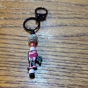 Pink and Black Key Holder